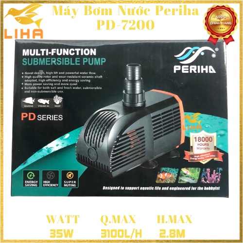 Bơm Nước Periha PD-7200  - Bơm Periha PD7200 Lọc Nước Cho Hồ Cá Cảnh