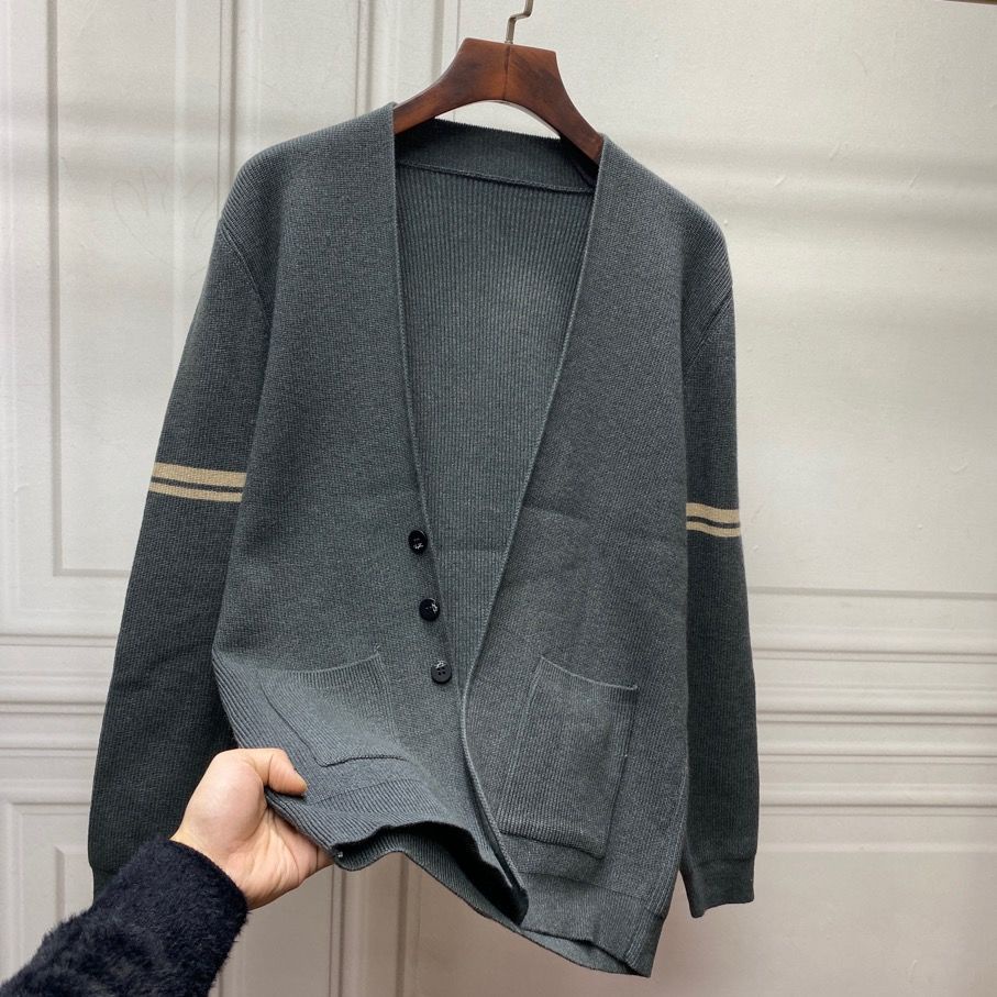 Áo Khoác Cardigan Dệt Kim Mỏng Thời Trang Nam Cao Cấp S 2022