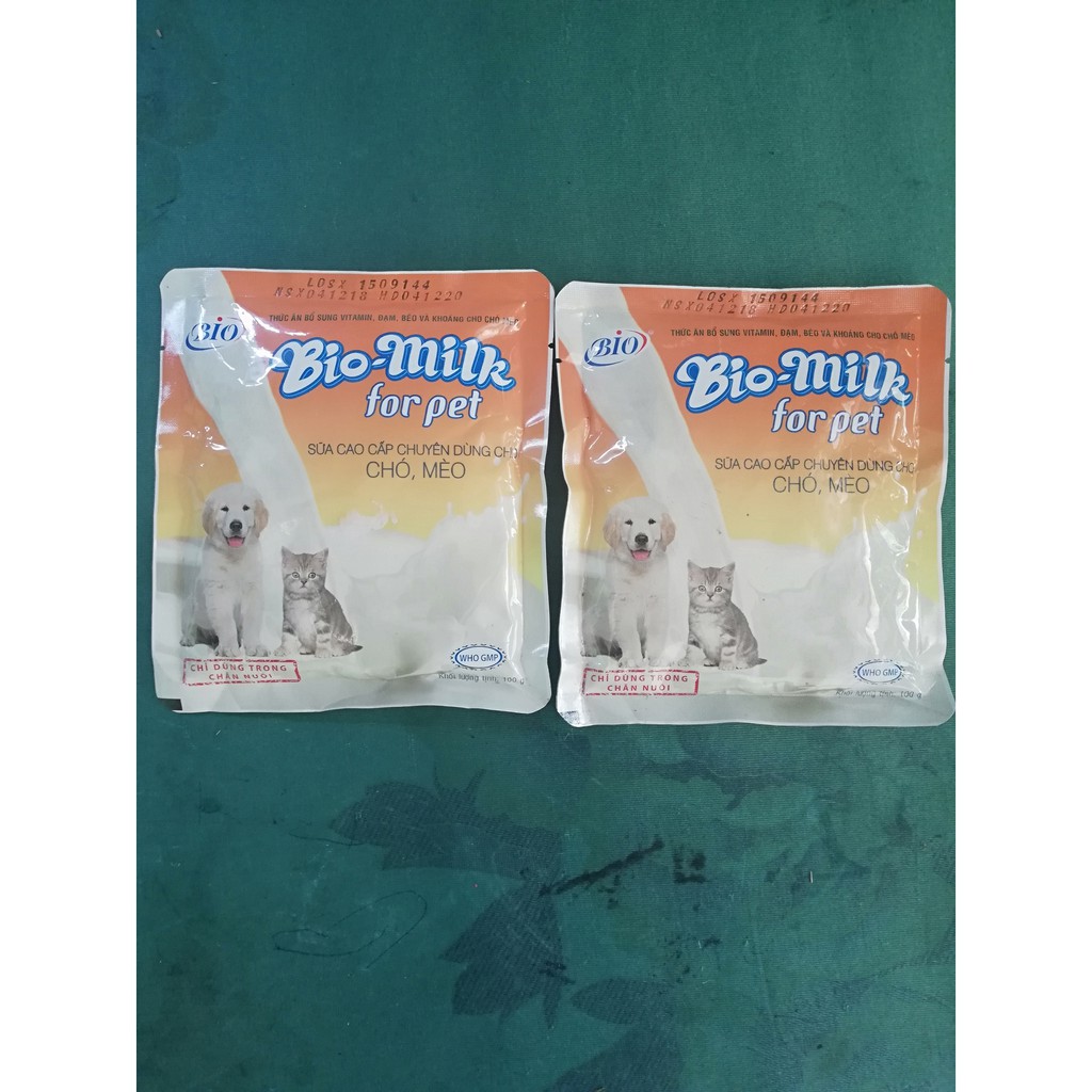 1 GÓI Bio-milk for pet 100g chuyên dùng cho chó, mèo