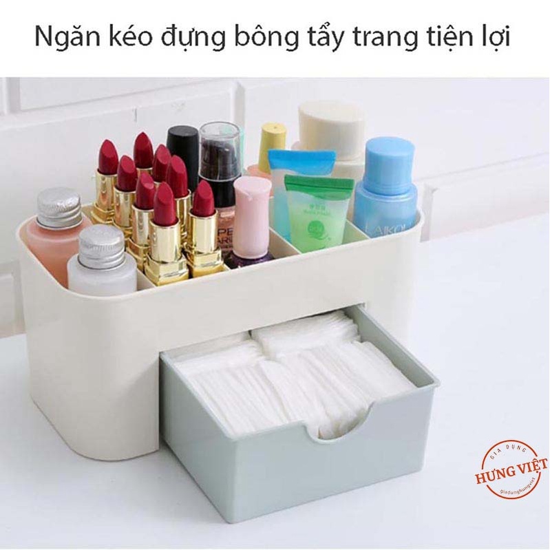 Hộp để đồ trang điểm mỹ phẩm đa năng cao cấp, có ngăn kéo [KỆ MỸ PHẨM]