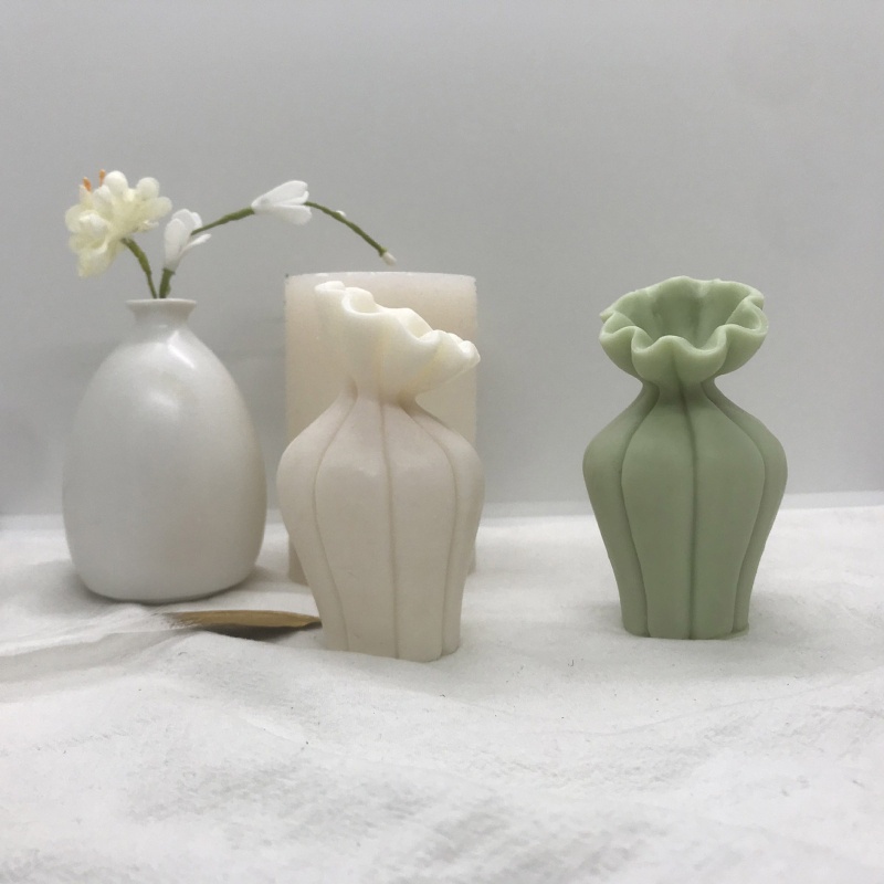Khuôn Silicone Làm Nến Hình Lọ Hoa DIY