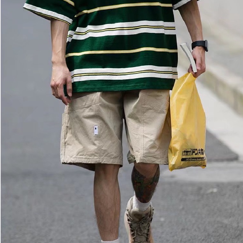 Quần Short Kaki Dáng Rộng Phối Nhiều Túi Thoải Mái Phong Cách Hip Hop Thời Trang Mùa Hè Cho Nam Cỡ M-3XL