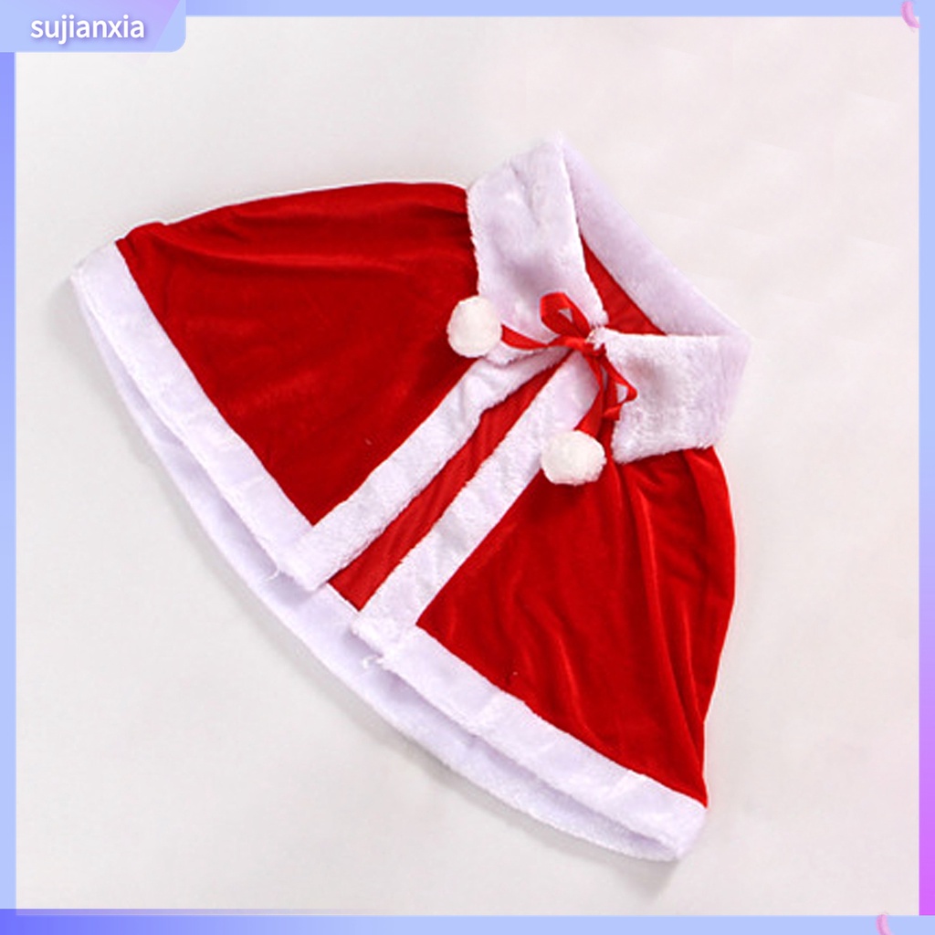 Áo choàng ông già noel thắt nơ xinh xắn