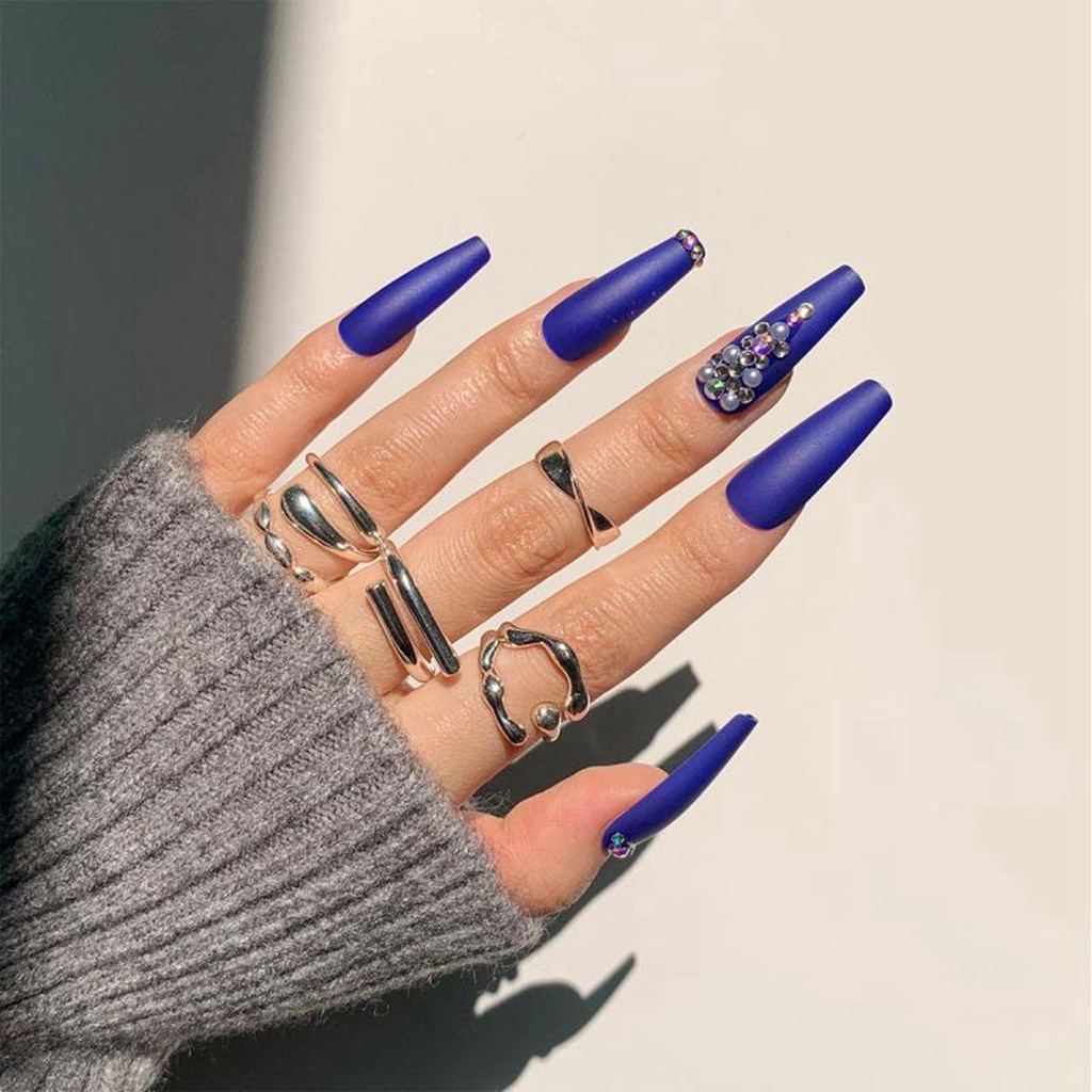 Hộp 24 Móng Tay Giả Che Phủ Toàn Diện Chất Lượng Cao