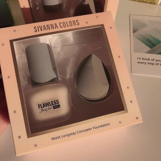 Bộ Kem Nền Sivanna Flawless Thái Lan Kèm Bông Hồ Lô