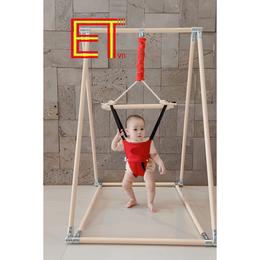 Khung xích đu kèm đai nhún nhảy cho bé 3 trong 1 siêu bền, dùng từ sơ sinh đến lớn
