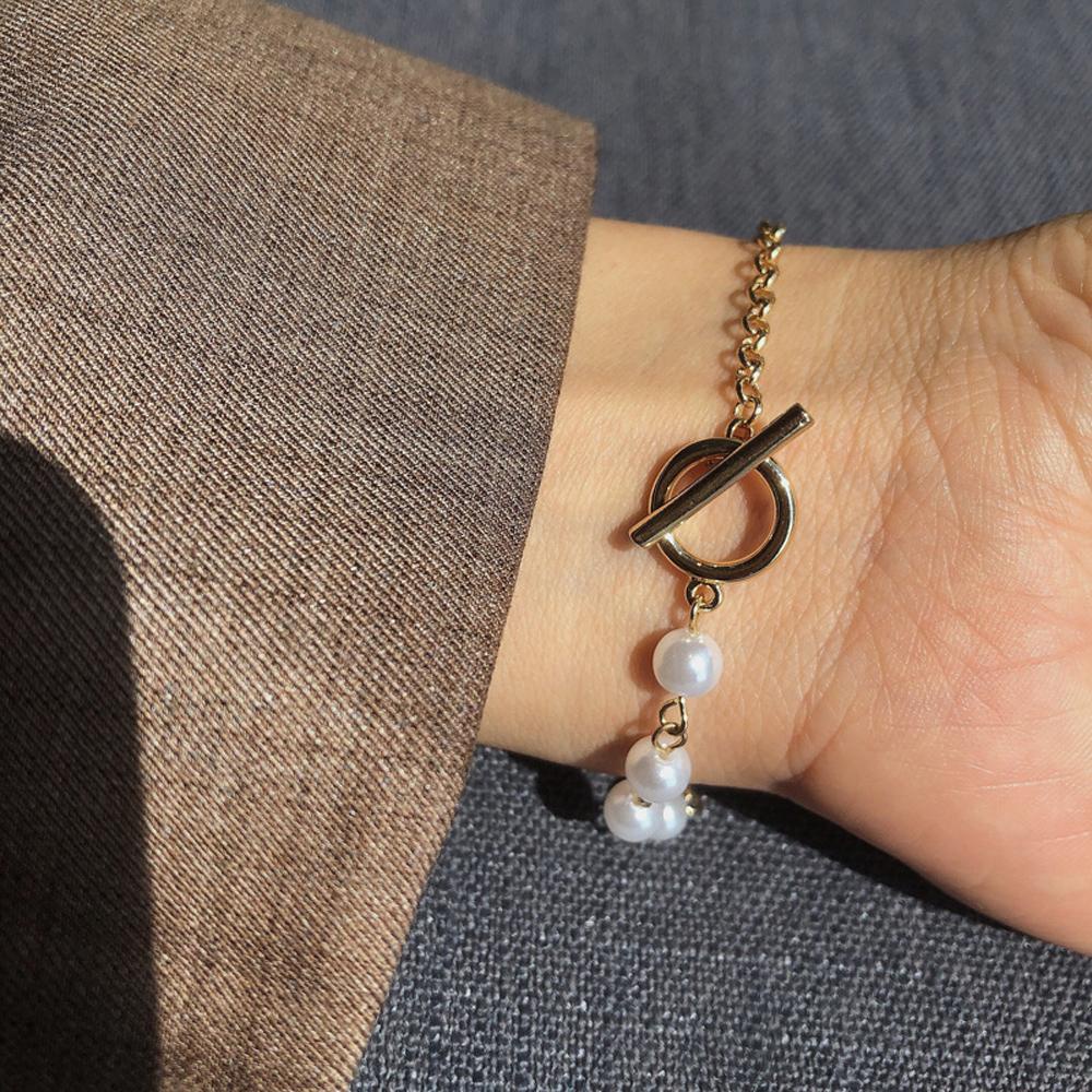 EXPEN Vòng Tay Chuỗi Hạt Ngọc Trai Thời Trang Hàn Quốc