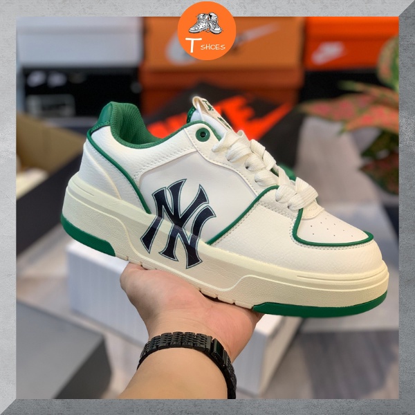 Giày thể thao mlb chunky liner new york yankees white green sneaker đôn đế - ảnh sản phẩm 1