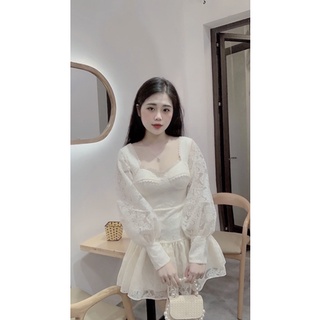Váy ren bồng tiểu thư