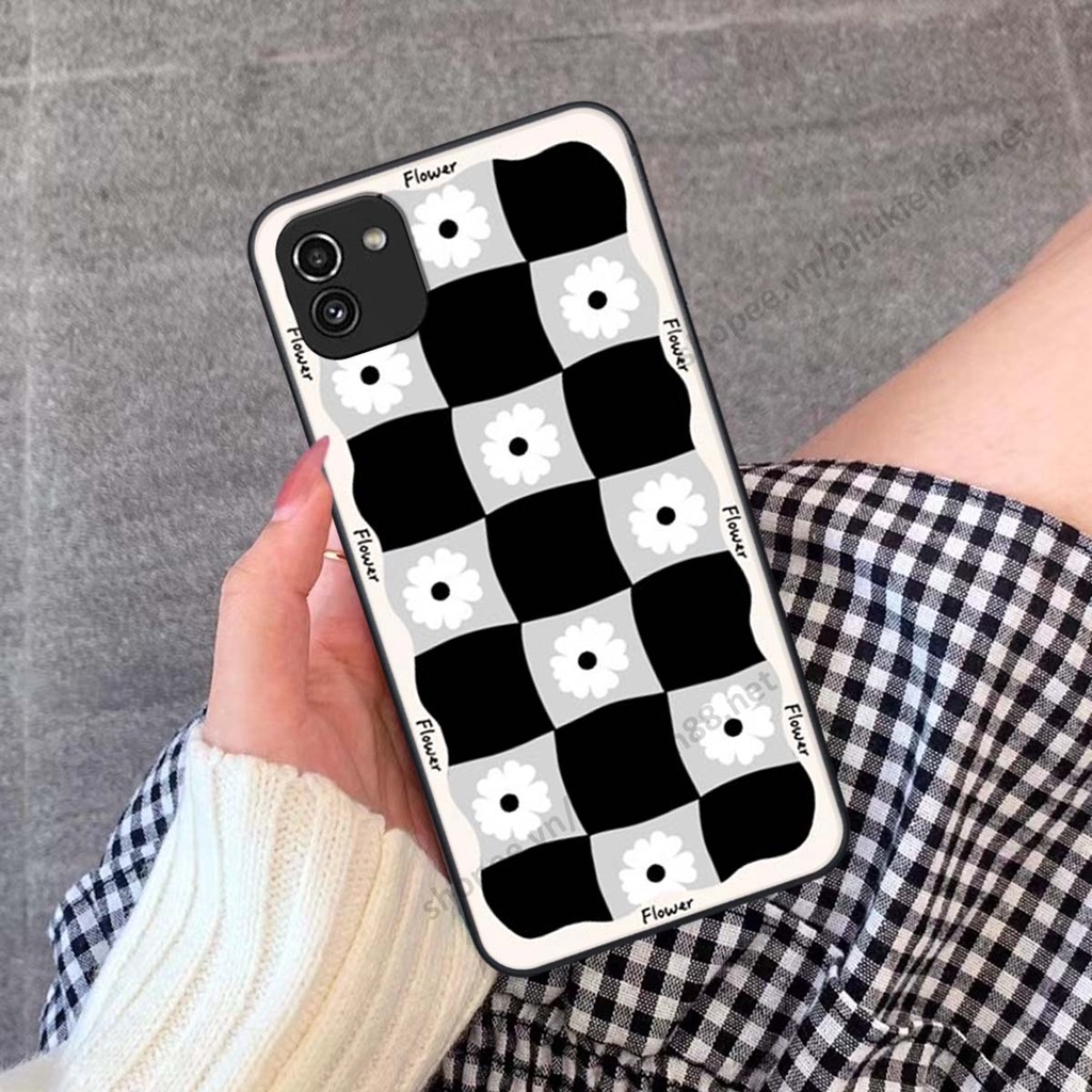 Ốp lưng Samsung A03 ốp điện thoại LineBear, bé tóc xù, hoa siêu đẹp