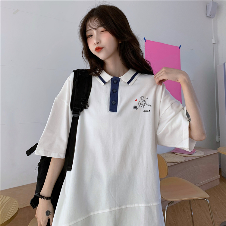 Áo Thun Polo Tay Ngắn Phong Cách Hàn Quốc Cho Nữ | BigBuy360 - bigbuy360.vn