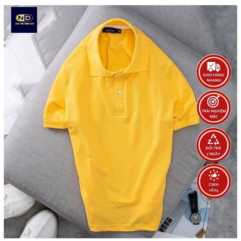áo polo nam cổ dệt - ND shop thời trang nam - áo nam chất liệu cotton, co giãn tốt | BigBuy360 - bigbuy360.vn