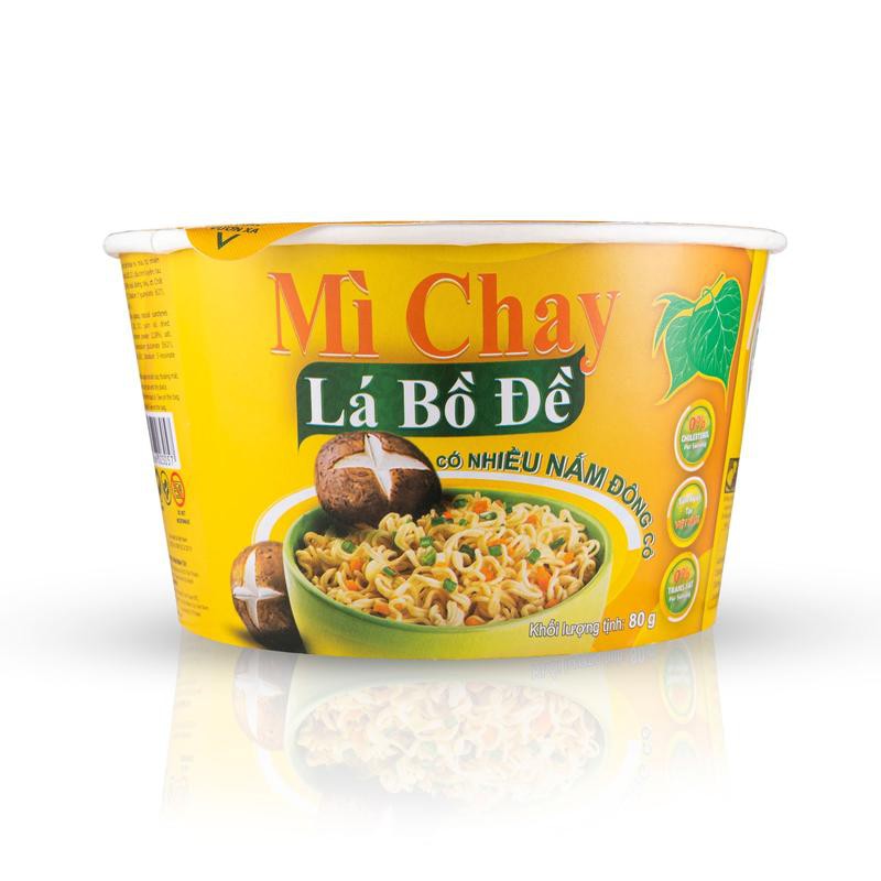 Mì chay lá bồ đề tô - Nhiều rau củ (6 tô/thùng) - Vegetable Instant Noodle Bowl (Pack of 6)