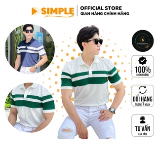 Áo Polo Nam, Áo Thun Polo Cotton Sọc cổ bẻ thun lạnh mát mẻ thoáng mát