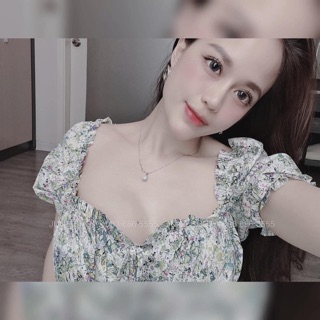 Đầm hoa nhí dáng xoè 2 màu