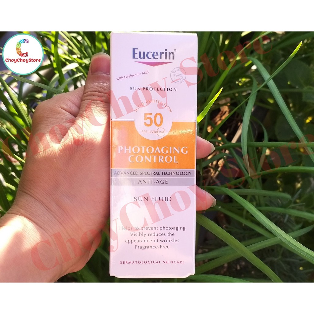 [TEM CTY] Kem chống nắng Eucerin Sun Fluid Photoaging Control SPF50 50mL -  giúp ngăn ngừa lão hóa da