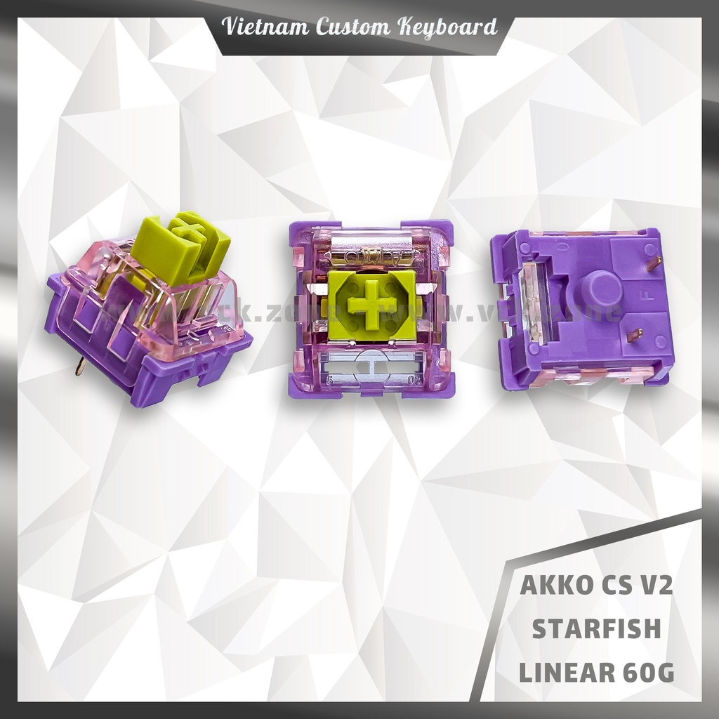 Akko CS V2 Switch | Pack 45 Switch Fullbox | Linear/Tactile | Rẻ Đẹp Hiệu Năng Cao | Jelly | Starfish | Sponge | VCK