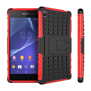 Ốp lưng cao su chắc chắn sang trọng Sony Xperia Z3 PC cứng + TPU Silicone chống sốc