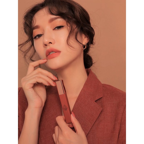 Son kem lì 3CE Cloud Lip Tint màu Active Lady hồng cam đất