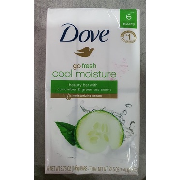 Bộ 6 cục xà phòng Dove 106gx6 - Go Fresh Cool Moisture (Mỹ)