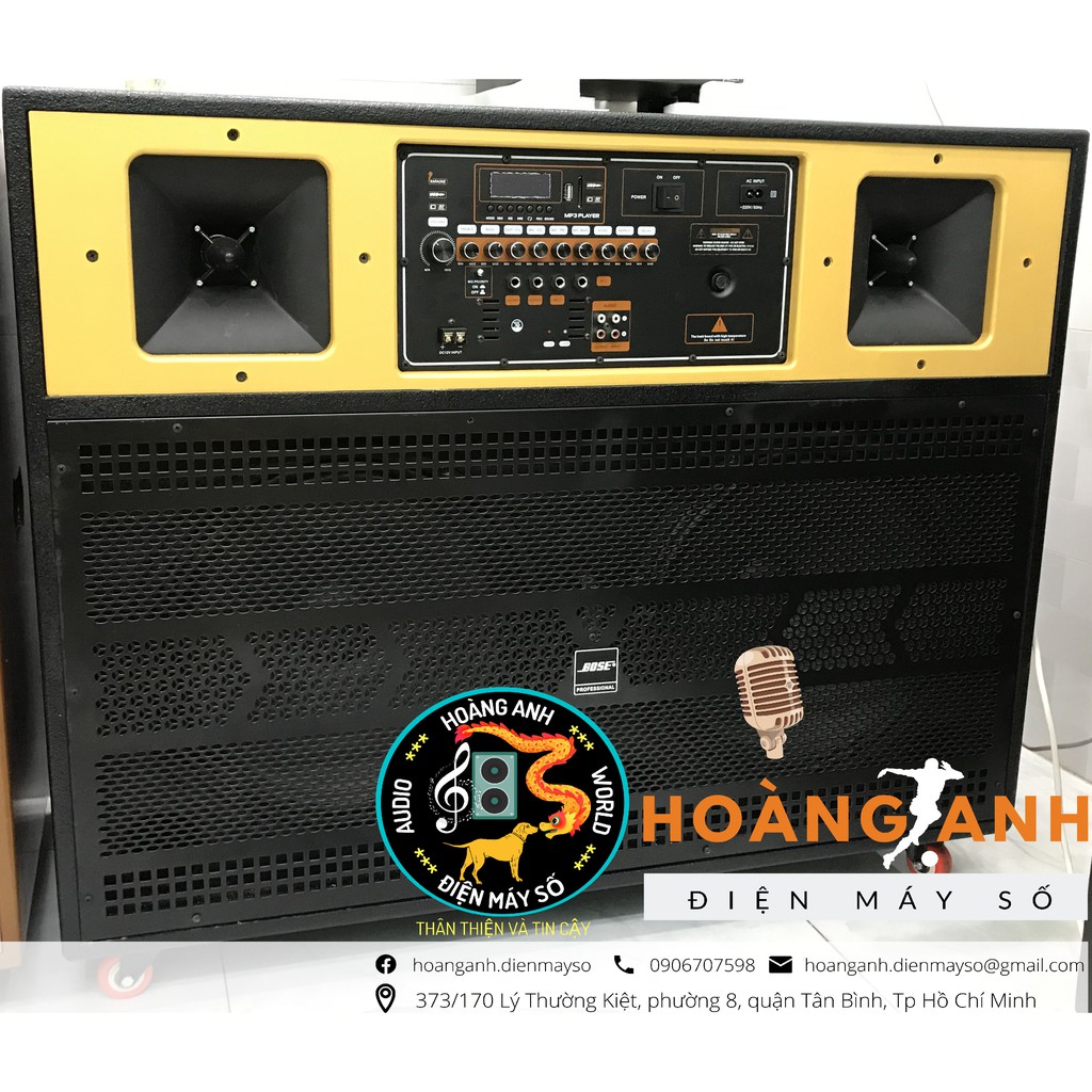 Thùng loa karaoke di động công suất lớn ✅ | Trang bị 8 Loa ( 4 bass + 4 treble ) | HA9999