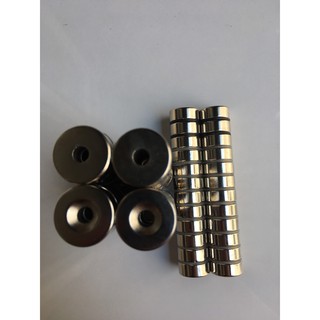 Nam châm đất hiếm 30x10 lỗ vít 6mm