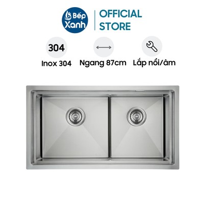 Chậu Rửa Chén 2 Ngăn Inox Hafele HS21-SSN2S90 567.94.030 - Hàng Chính Hãng