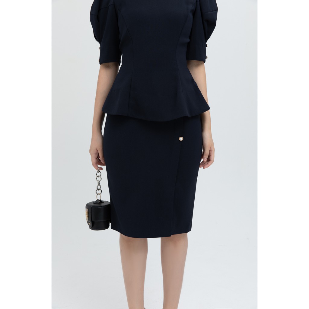 [Mã WABRM4  giảm 15% tối đa 50k đơn 150k] IVY moda Zuýp bút chì đính khuy ngọc MS 31M5550 | BigBuy360 - bigbuy360.vn