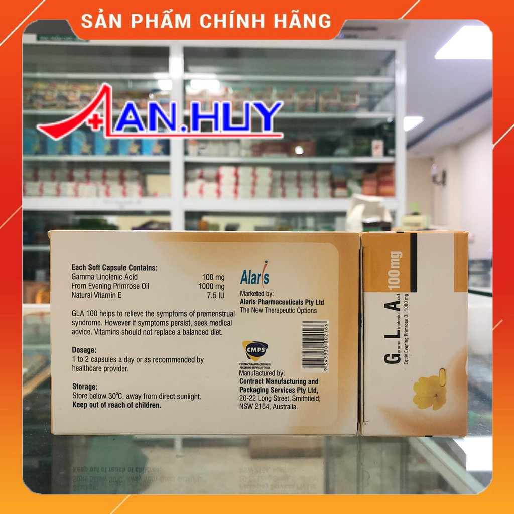 [CHÍNH HÃNG] Tinh dầu hoa anh thảo GLA 100mg - Cân bằng nội nội tiết tố nữ, hàng chính hãng của Úc