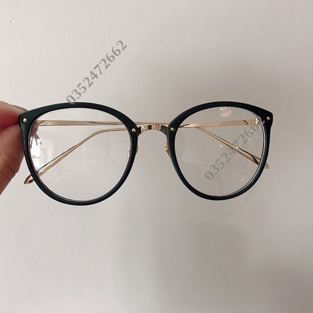 Kính cận thời trang mắt tròn phong cách Hàn Quốc - Kính giả cận Unisex chống tia UV | BigBuy360 - bigbuy360.vn