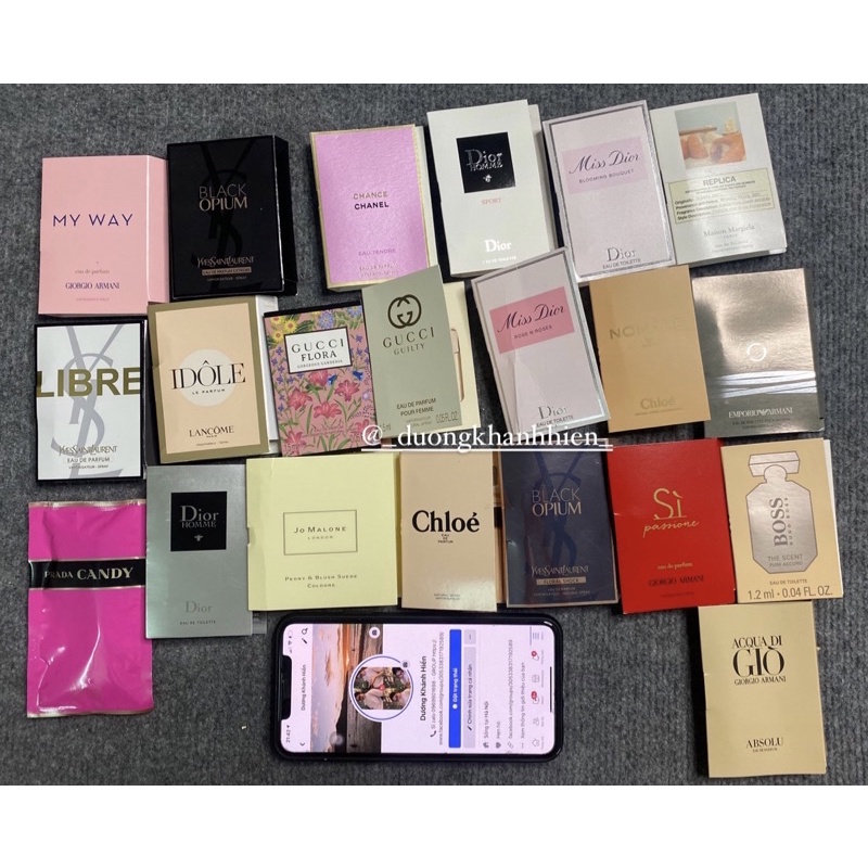 Vial nước hoa các hãng