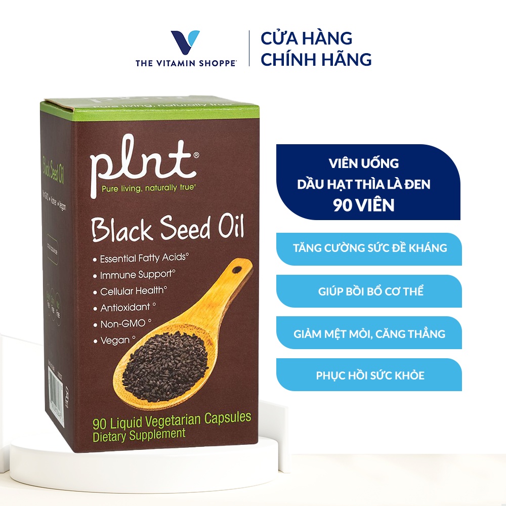 Viên uống dầu hạt thìa là đen tăng cường hệ miễn dịch PLNT Black Seed Oil 90 viên