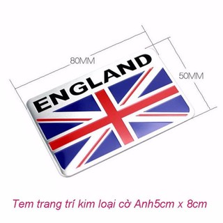 Tem trang trí Cờ Anh dán trang trí Ô tô, Xe máy.