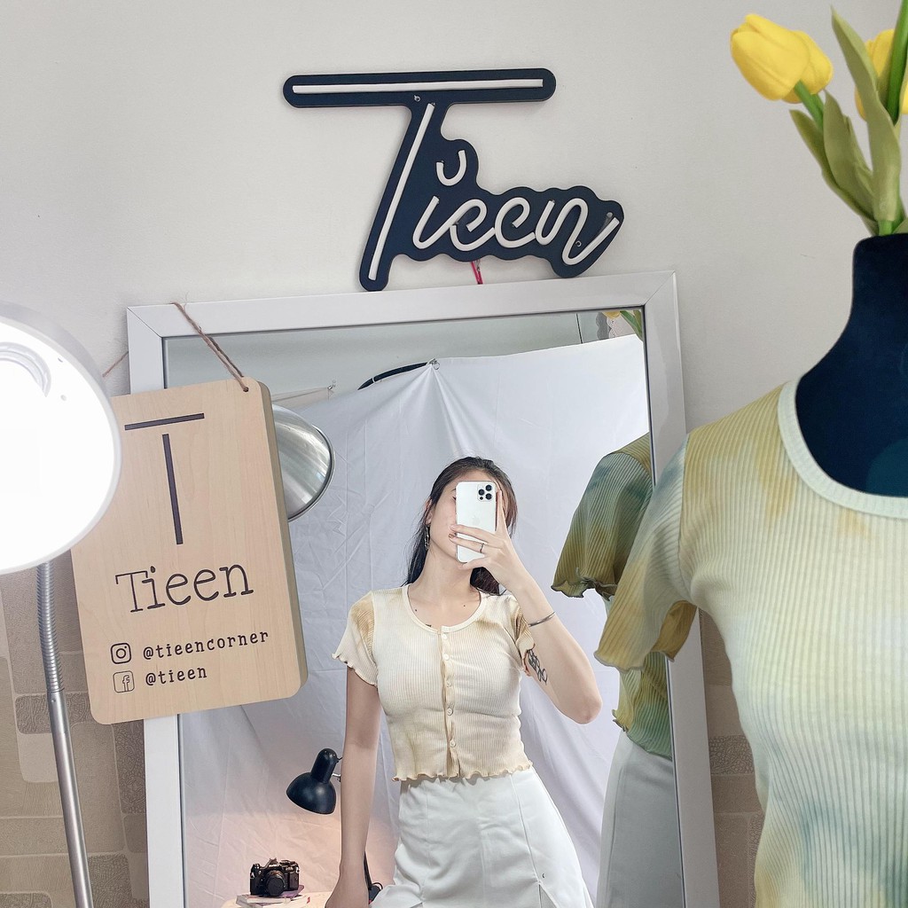 Áo loang basic nút rời thun gân mềm mịn