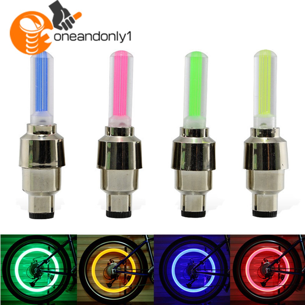 Nắp van lốp xe có đèn LED phát sáng cho xe đạp/ xe máy/ xe ô tô