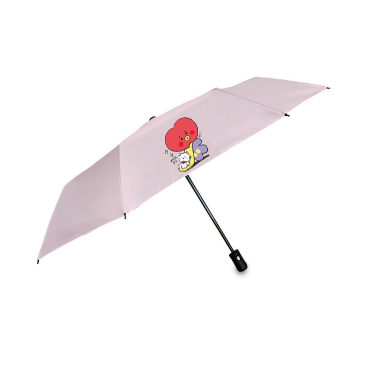 Dù Xếp Tự Động Chống Nắng/ Gió In Hình Hoạt Hình Nhóm Nhạc BTS Dễ Thương