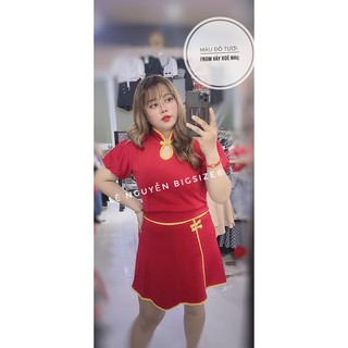 sét cổ tàu chân váy TẾT bigsize