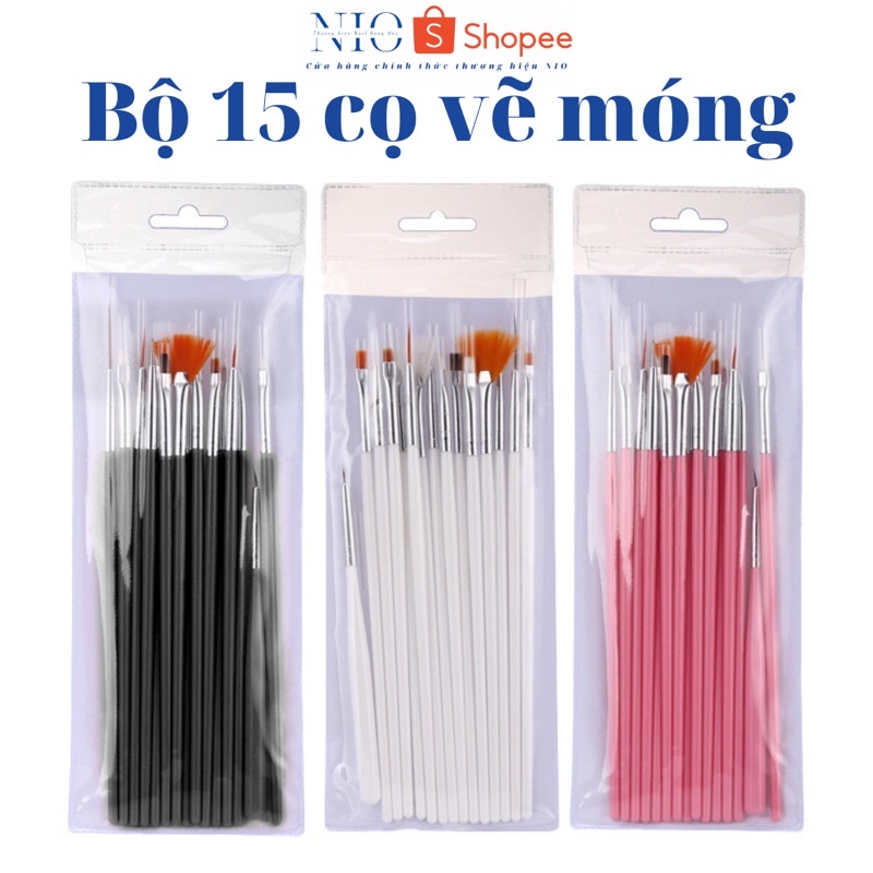 Bộ 15 cọ vẽ móng ( set cọ chuyên nail )