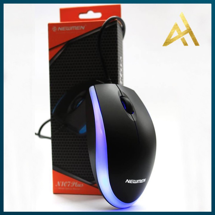 Chuột Máy Vi Tính Laptop Mouse Chơi Game NEWMEN N107 PLUS Đèn LED  - Chuột Gaming Có Dây Chuyên Game