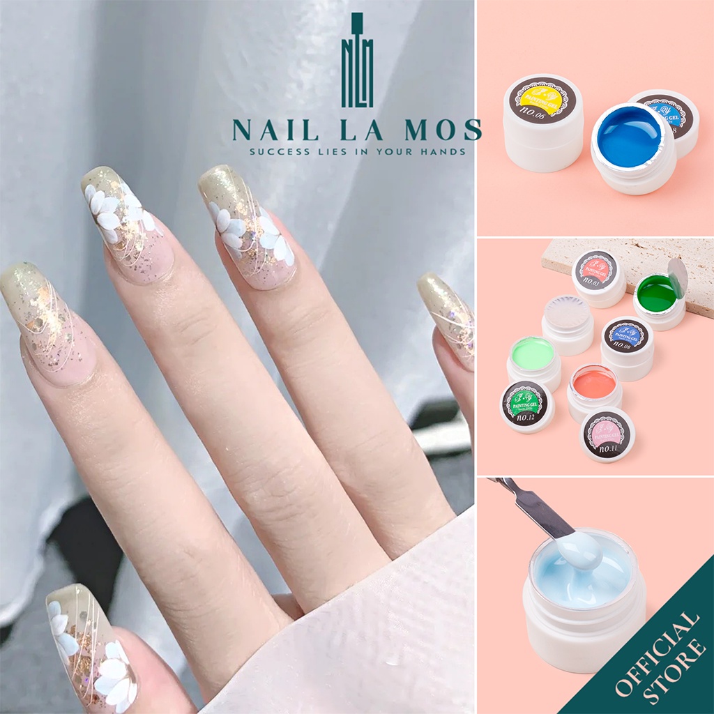 Set gel vẽ móng tạo loang 12 màu lên màu chuẩn đẹp