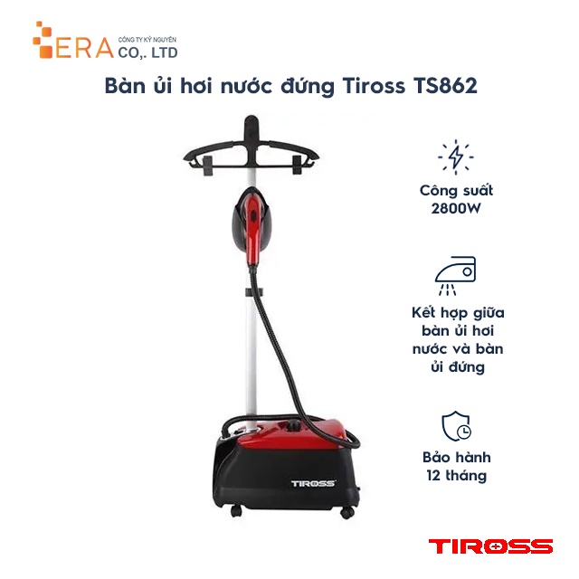 [Mã ELHADEV giảm 4% đơn 300K] Bàn ủi hơi nước đứng Tiross TS862