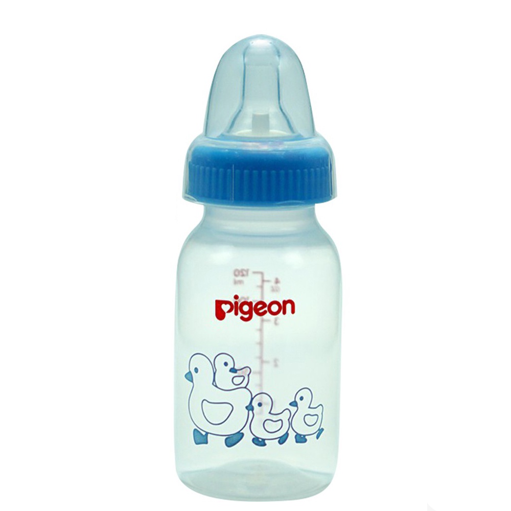 Bình Sữa PP Tiêu Chuẩn Hình Vịt/Voi Pigeon 120ml/240ml Nhiều Màu