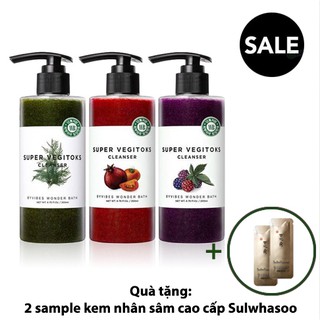 [Nhập mã SHOPAMYT7 để giảm 10%] Sữa Rửa Mặt tạo bọt thải độc Rau Củ Chosungah Super Vegitoks Cleanser, 300ml