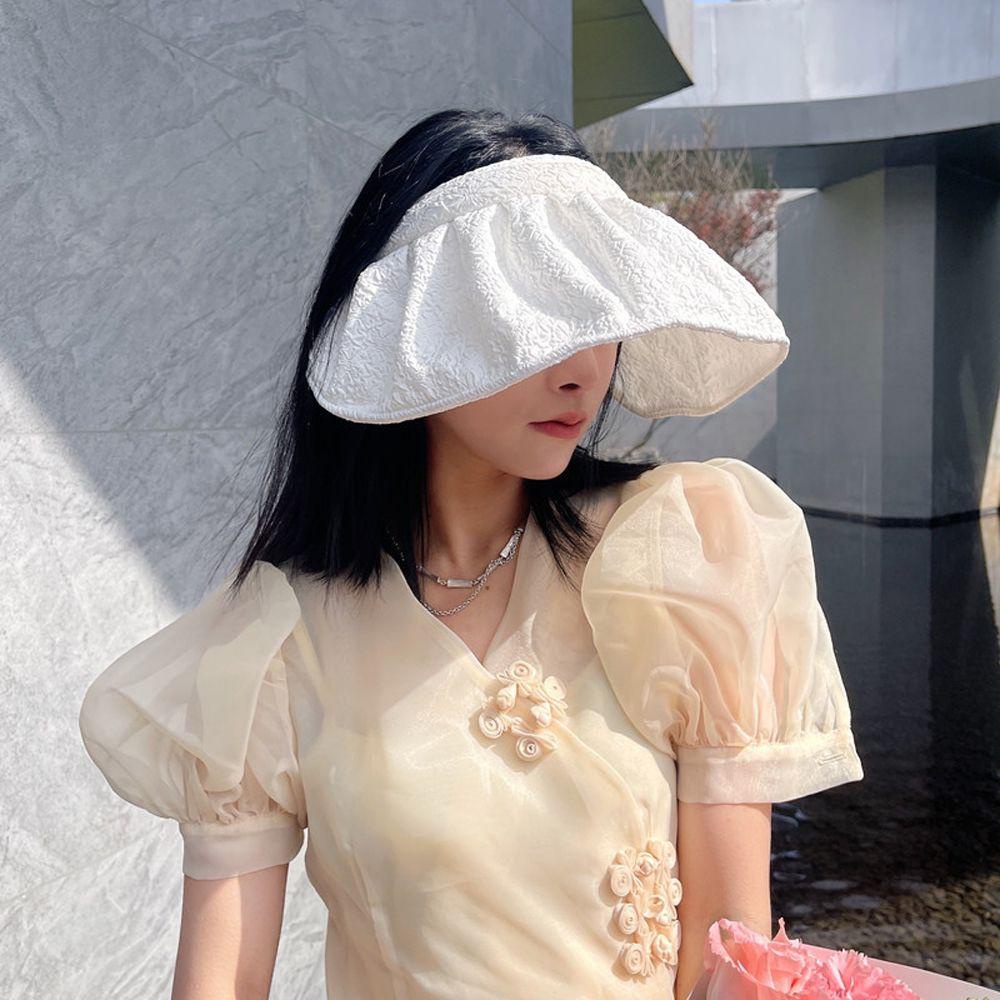 TWINKLE Mũ Lưỡi Trai Hở Chóp Màu Sắc Ngọt Ngào Thời Trang Đi Biển Mùa Hè Cho Nữ