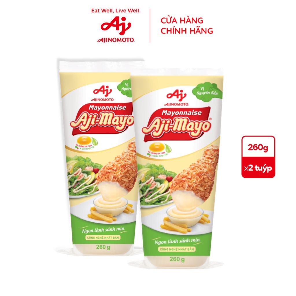 Combo 2 tuýp Xốt Mayonnaise Aji-mayo (260g/ tuýp)