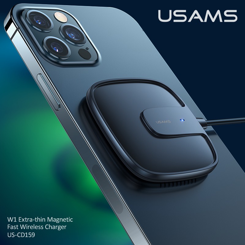 USAMS W1 Đế Sạc Không Dây 15w Cho Iphone12 / Iphone 12 Mini