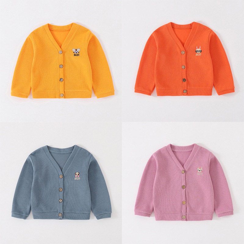 Áo khoác cardigan dệt kim thoải mái thời trang cho bé