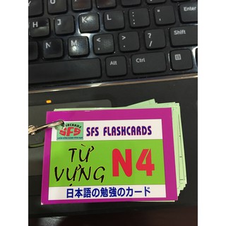 Flashcard từ vựng N4 - Thẻ học tiếng Nhật từ vựng N4 có ép plastic chống nước