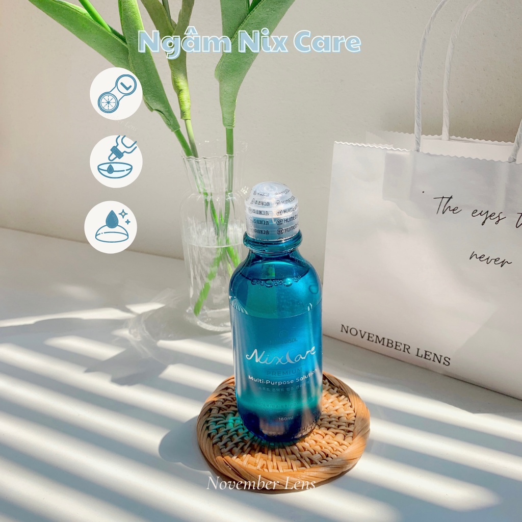 Set Nước Ngâm Và Nhỏ Mắt Cho Kính Áp Tròng Ofresh và Nix Care chính hãng OLENS