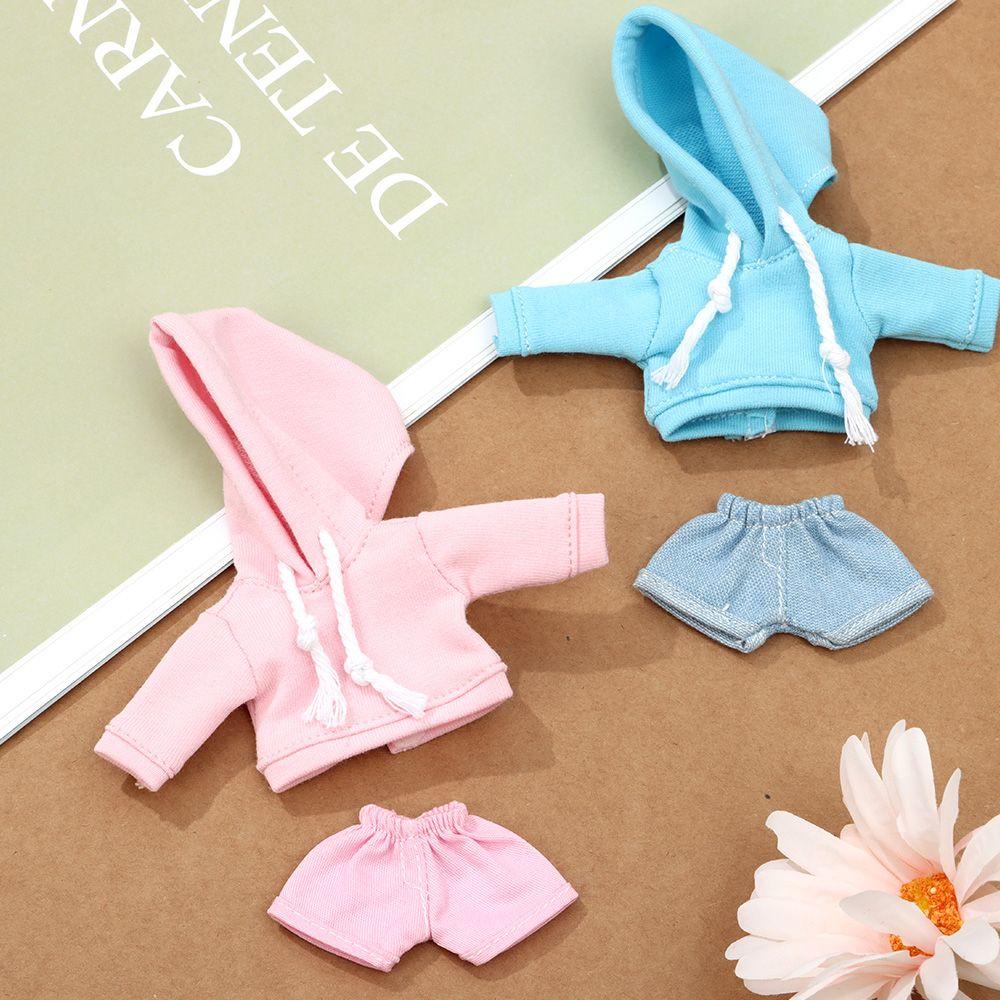 Set Áo Hoodie Và Quần Short Cho Búp Bê 1 / 6 1 / 12 12~16cm